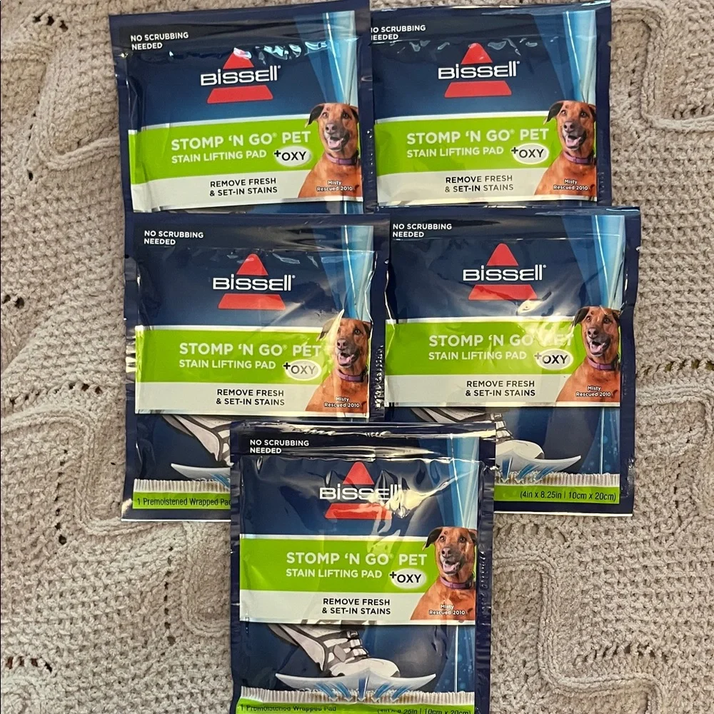 Bissell Stomp 'N Go Pet Stain Lifting Pads - Blue and Green